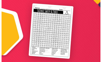 Word Search: Science Safety & Tools