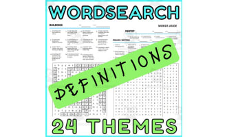 Wordsearch Worksheets Vocabulary Definitions