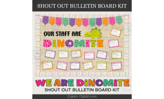 Workplace Staff Shout Out Bulletin Board, Dinosaurs Staff Appreciation