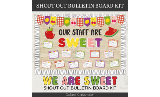 Workplace Staff Shout Out Bulletin Board, Fruit Staff Appreciation