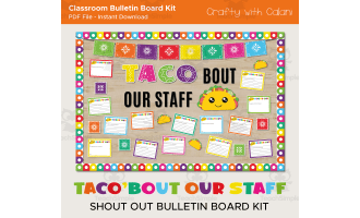 Workplace Staff Shout Out Bulletin Board, Taco Staff Appreciation