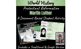 World History | Protestant Reformation & Martin Luther | A Document-Based Student Activity