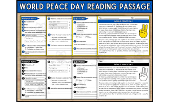 World Peace Day Reading Comprehension Passage and Questiond