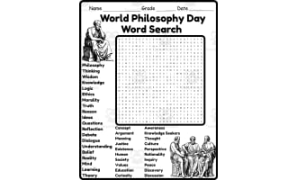 World Philosophy Day Word Search 2rd 3th 4th 5th Grade worksheet