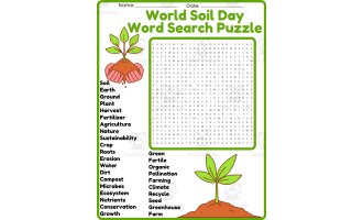 World Soil Day Word Search Puzzle Worksheet Activities
