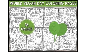 World Vegan Day Coloring Pages for Kids