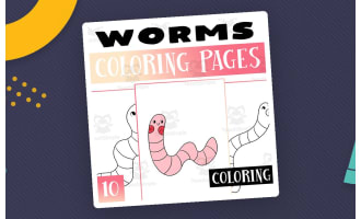 Worm Coloring Pages Worksheet Activity For Morning Work