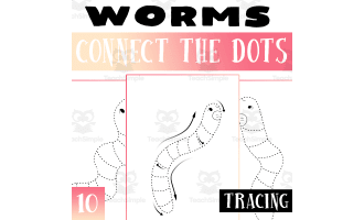 Worm Connect the Dot Worksheet Activity For Morning Work