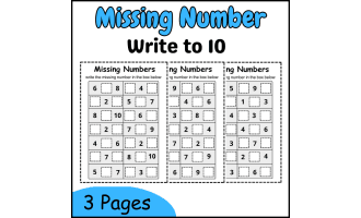 write the missing number from 1 to 10