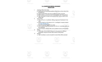 Writing Assignment: U.S. Constitution
