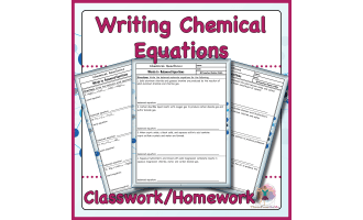 Writing Chemical Equations Classwork / Homework