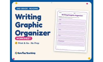 Writing Graphic Organizer Worksheet – 2nd Grade Essays & Prompts