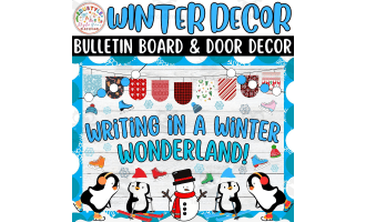 Writing in a Winter Wonderland! Bulletin Board & Door Decor kit