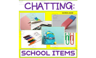 Writing Prompt & Discussion Flashcards: School Items Pack