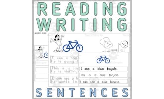 Writing Reading Simple Sentence Task Card SpEd Autism Station Center 1