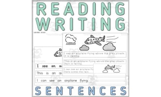 Writing Reading Simple Sentence Task Card SpEd Autism Station Center 4