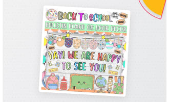 Yay! We Are Happy To See You August Bulletin Board And Door Decor Kit