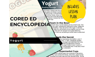 Yogurt Reading Comprehension Passage - Cored Ed Encyclopedia