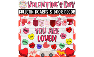 You Are Loved!: Valentines Day Bulletin Boards and Door Decor kits