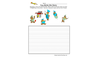 You Write the Story BBQ Picture Worksheet