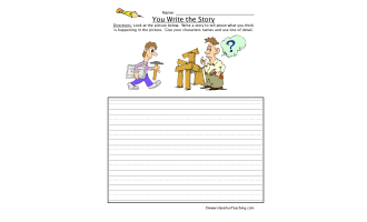 You Write the Story Building Picture Worksheet