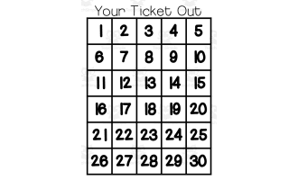 Your Ticket Out Printable