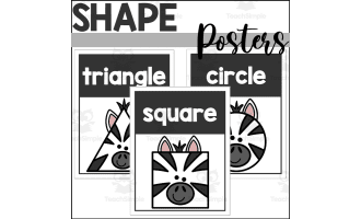 Zebra 2D Shape Posters