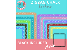 Zigzag Chalk Borders in Different Colors