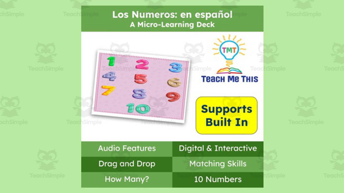 Spanish: Interactive Numbers Lesson | Micro-Learning Deck preview