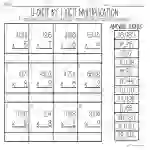 4 Digit x 1 Digit Multiplication Matching Worksheet