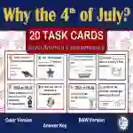 4th of July American History Task Cards