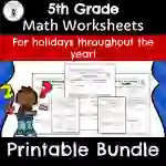 5th grade worksheet bundle 5th Grade Math Worksheets Bundle | Year Round Printables