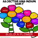 Adjective and Noun Sort - Build a Flower Craft