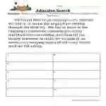 Adjective Camping Story Worksheet