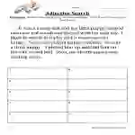 Adjectives Puppy Story Worksheet