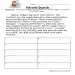 Adverb Cooking Dinner Story Worksheet