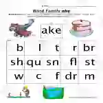 AKE Word Family Worksheet
