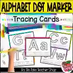 Alphabet Dot Marker Cards - Tracing and Coloring Activity