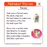 Alphabet Stories Letter X Reading Comprehension Worksheet
