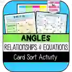 Angle Relationships & Equations CARD SORT