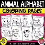Animal Alphabet Coloring Pages - Learning Alphabet
