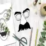 April Fool's Day Photo Props, DIY Coloring Activity
