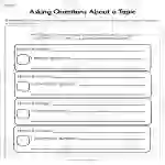 Asking Questions About a Topic Worksheet