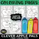 Back to School Apple Pals Coloring Pages