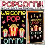 Back to School Popcorn Bulletin Board Kit, Door Decoration Set, or Poster
