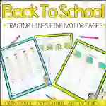 Back to School Preschool Tracing Lines Fine Motor Worksheets