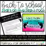 Back to School Start Off on the Right Foot Get to Know You Activity