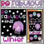 Be Fabulous Ugly Christmas Sweater Winter Bulletin Board Kit, Door Decoration Set, or Poster