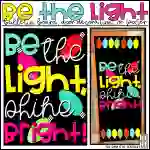 Be the Light Christmas Holiday Bulletin Board Kit, Door Decoration Set, or Poster