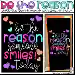 Be the Reason Someone Smiles Today Bulletin Board Kit, Door Decoration Set, or Poster